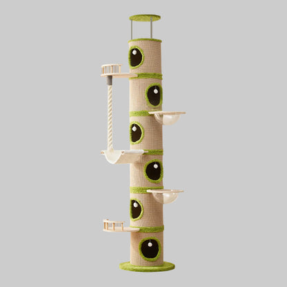 Multi-Functional Tree Hollow Cat Tree | High-Transparency Capsule Condo