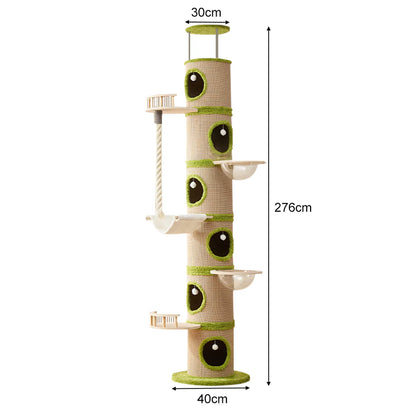 Multi-Functional Tree Hollow Cat Tree | High-Transparency Capsule Condo