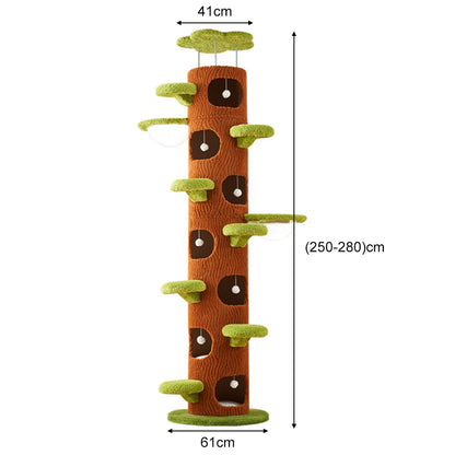 Multi-Functional Tree Hollow Cat Tree | High-Transparency Capsule Condo