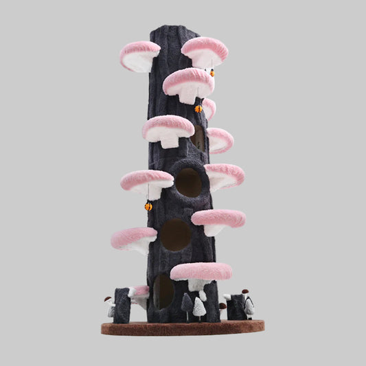 Multi-Functional Tree Hollow Structure Cat Tree 230cm | Deluxe Multi-Cat Tower