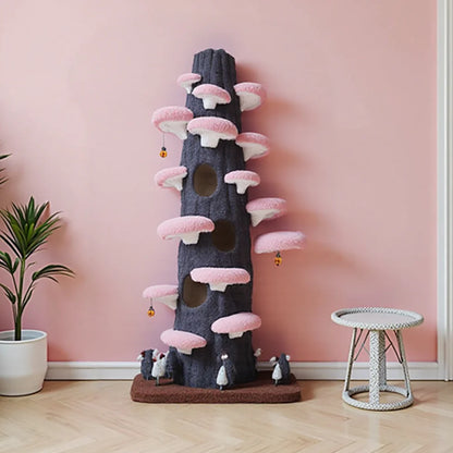 Multi-Functional Tree Hollow Structure Cat Tree 230cm | Deluxe Multi-Cat Tower