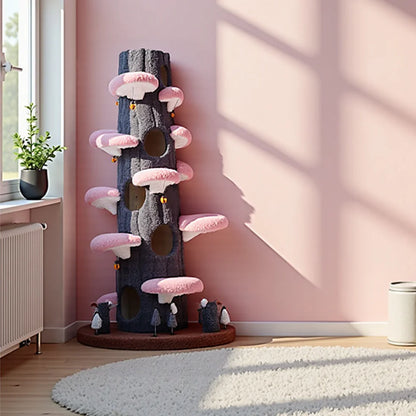 Multi-Functional Tree Hollow Structure Cat Tree 230cm | Deluxe Multi-Cat Tower