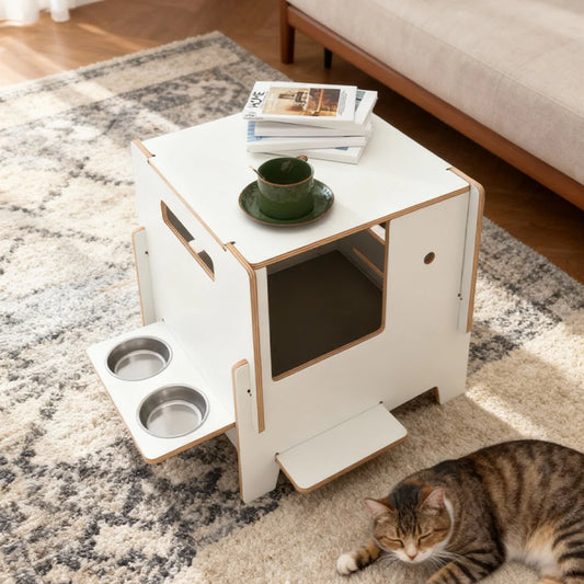 Minimalist Multi-functional CatNap Side Table