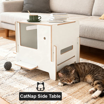 Minimalist Multi-functional CatNap Side Table