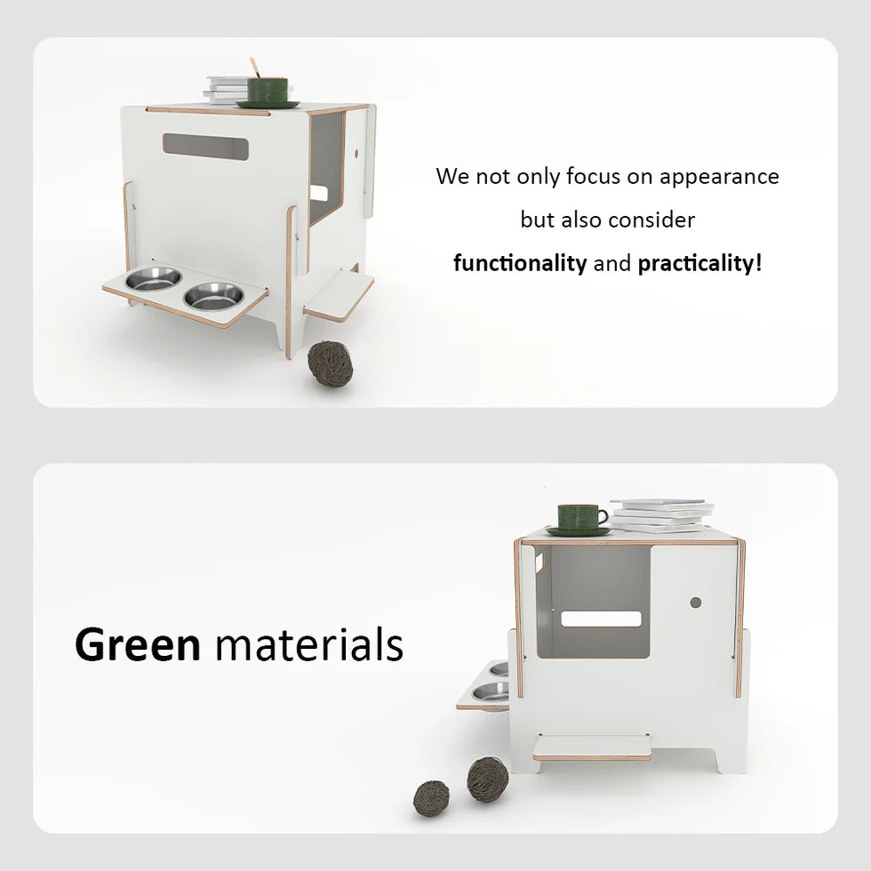 Minimalist Multi-functional CatNap Side Table