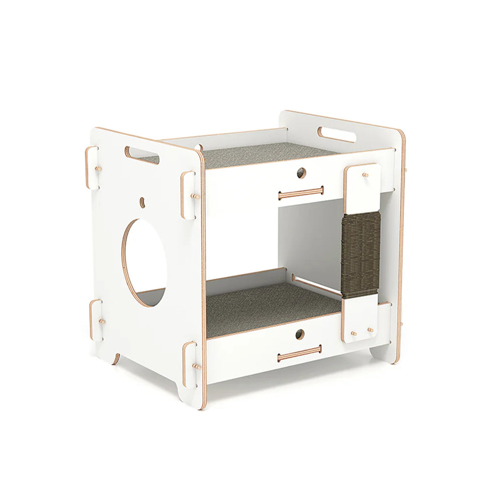 Minimalist Double-layer CatNap Side Table With Scratching Board