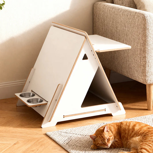 Minimalist Multi-functional Pharaoh-themed CatNap Side Table