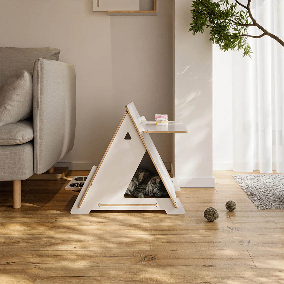 Minimalist Multi-functional Pharaoh-themed CatNap Side Table