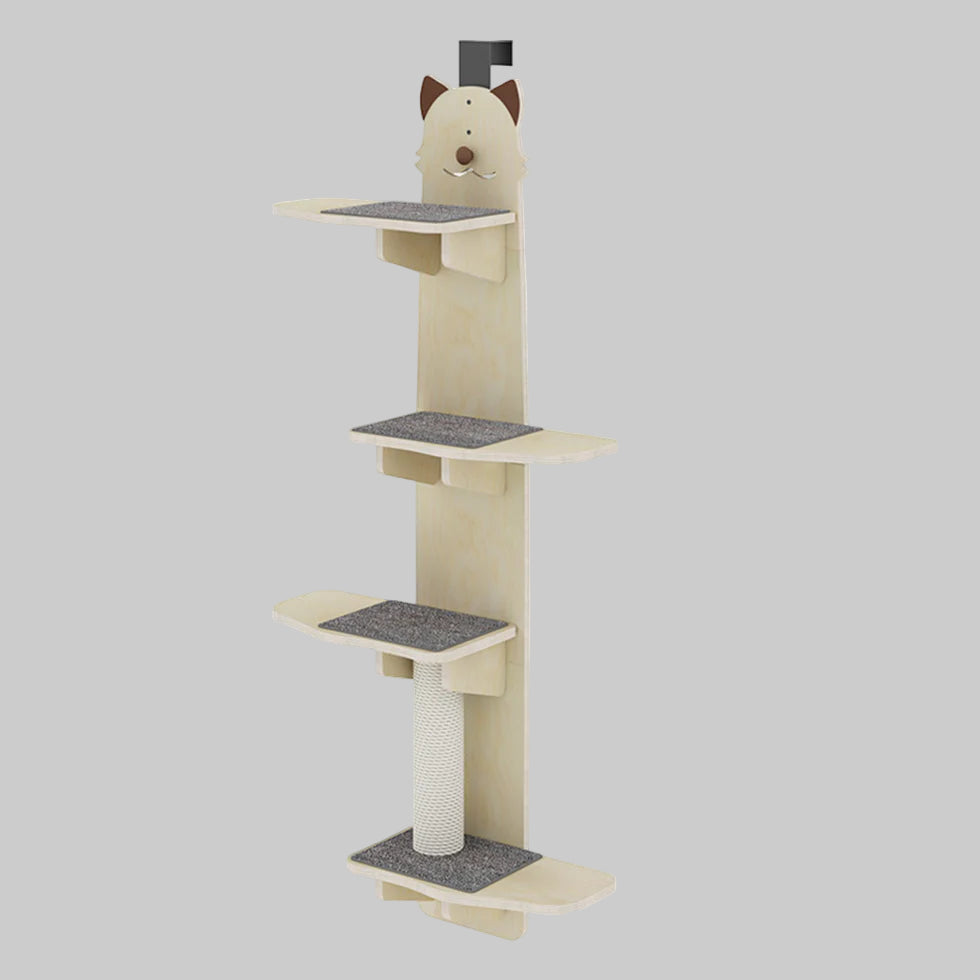 Wall-Mounted Cat Tree 150cm | Space-Saving Vertical Climber