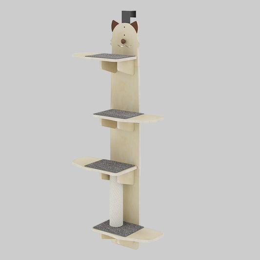 Wall-Mounted Cat Tree 150cm | Space-Saving Vertical Climber