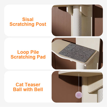 Wall-Mounted Cat Tree 150cm | Space-Saving Vertical Climber
