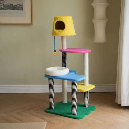 Multi-Functional Cat Tree 137cm | All-in-One Climbing and Sleeping Tower