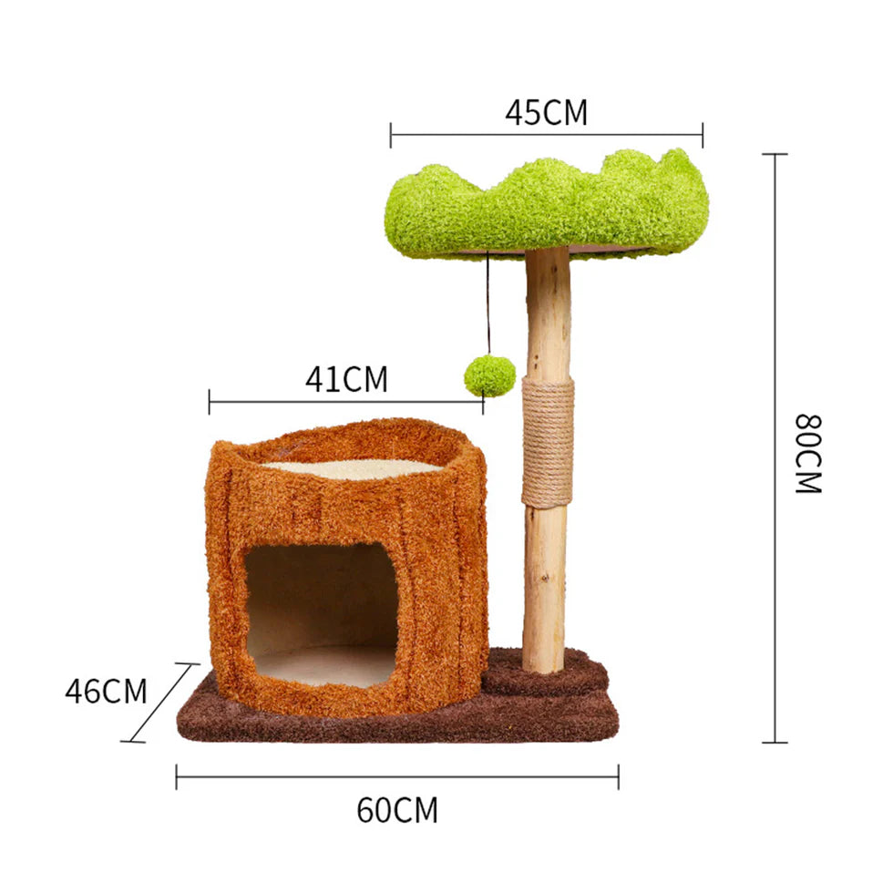 Artificial Tree Cat Tower | Multi-Level Wood Climbing Structure