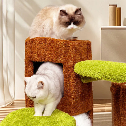 Artificial Tree Cat Tower | Multi-Level Wood Climbing Structure