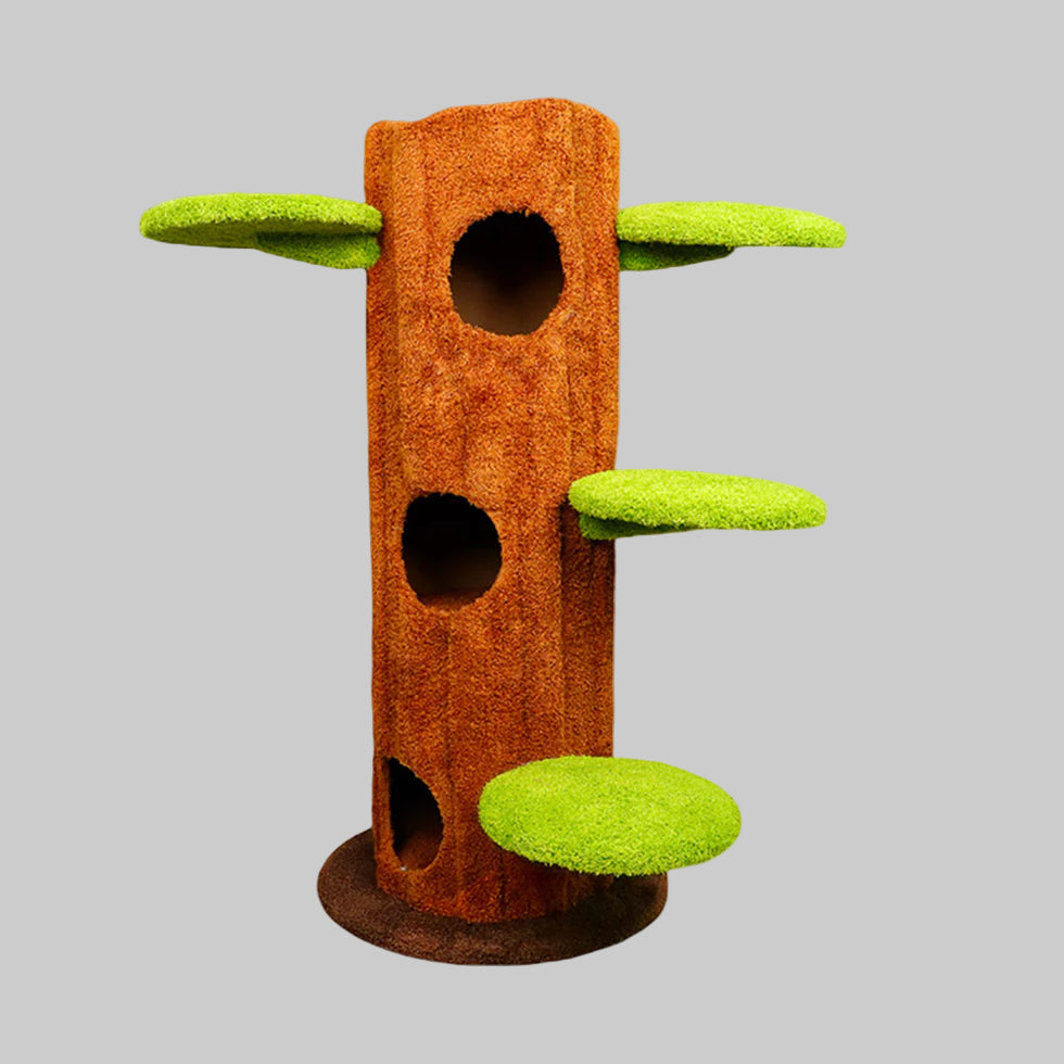 Artificial Tree Cat Tower | Multi-Level Wood Climbing Structure