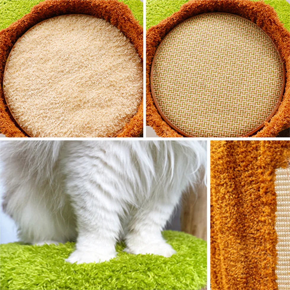 Artificial Tree Cat Tower | Multi-Level Wood Climbing Structure