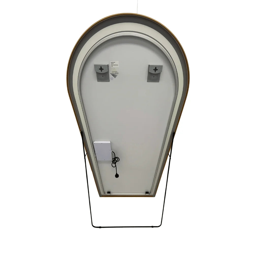 Arched LED Full-Length Mirror 180x80cm - Gold Frame Dimmable - FLM62