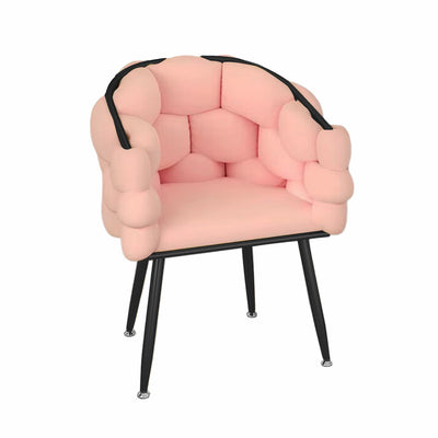Celeste Velvet Chair - Cherry Blossom Pink Black Frame
