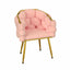 Celeste Velvet Chair - Cherry Blossom Pink Gold Frame