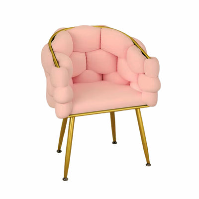 Celeste Velvet Chair - Cherry Blossom Pink Gold Frame