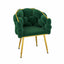 Celeste Velvet Chair - Dark Green Gold Frame