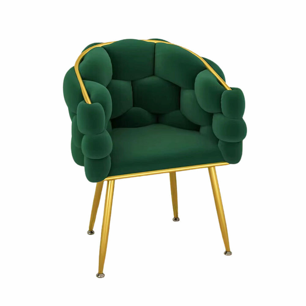Celeste Velvet Chair - Dark Green Gold Frame