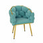 Celeste Velvet Chair - Light Blue Gold Frame