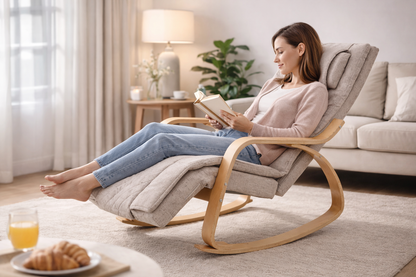 ⚡ STOCK CLEARANCE — Only 2 Left! Premium Rocking Massage Chair – Beechwood Frame with Dual-Core Deep Tissue Massage