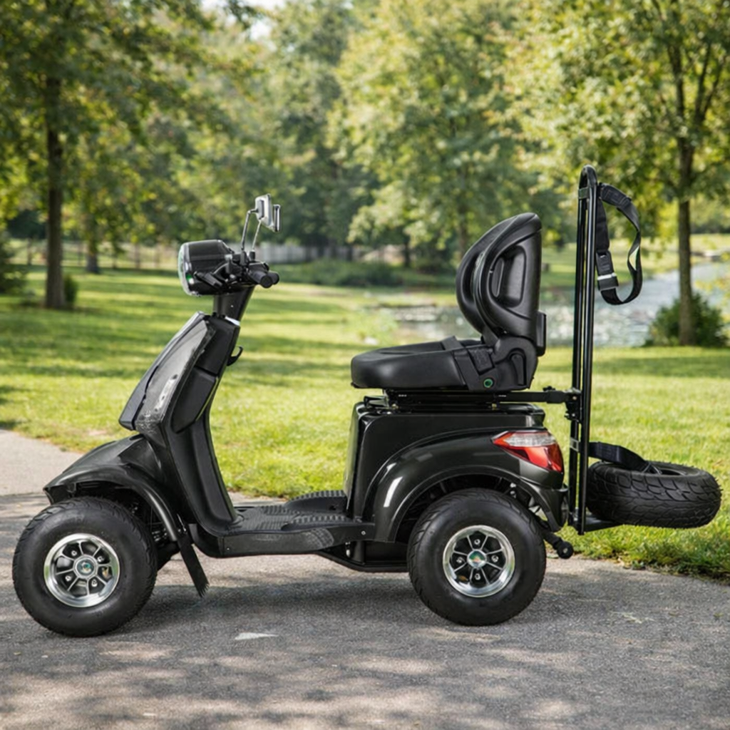 1000W Heavy-Duty Electric Mobility Scooter – 60V 20Ah Off-Road, Adjustable Luxury Seat & Golf Bag Mount