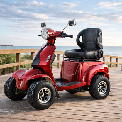 1000W Heavy-Duty Electric Mobility Scooter – 60V 20Ah Off-Road, Adjustable Luxury Seat & Golf Bag Mount
