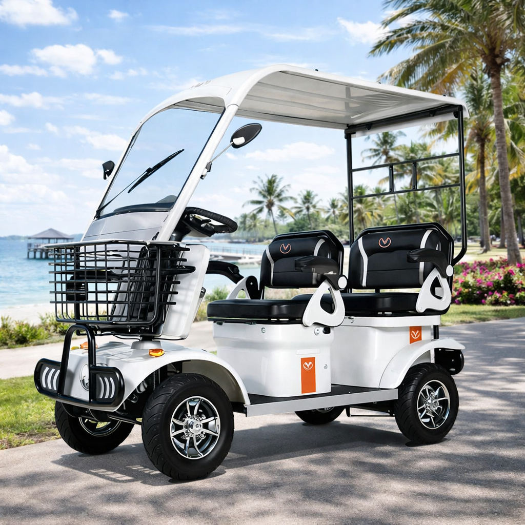 Electric Mobility Scooter 650W – Long-Range 35km, Anti-Theft, Reverse & Large Storage