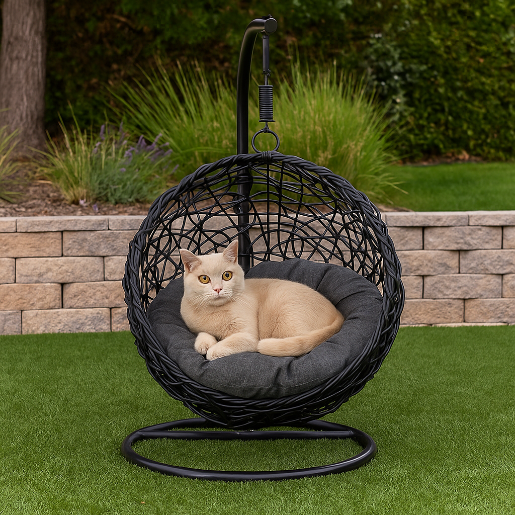 Pet Compact Hanging Egg Chair with Waterproof Cushion