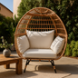 Luxurious Egg Chair in 9-Part Steel Frame