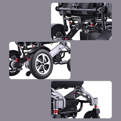 250W Foldable Electric Wheelchair – Lightweight Aluminium Frame, Dual Motors with Reclining Backrest