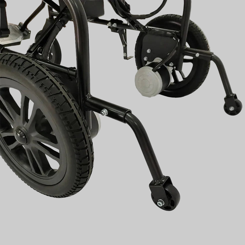 Foldable Electric Wheelchair – Dual Motor Mobility with 10–15km Range, Compact & Travel-Ready