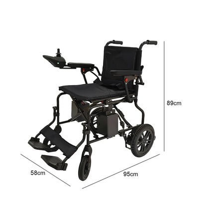 Foldable Electric Wheelchair – Dual Motor Mobility with 10–15km Range, Compact & Travel-Ready