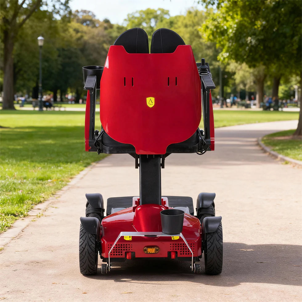 High-Capacity Aluminum Alloy Electric Wheelchair – 360° Rotation, Remote Control, Stable Slope Braking