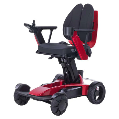 High-Capacity Aluminum Alloy Electric Wheelchair – 360° Rotation, Remote Control, Stable Slope Braking