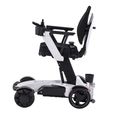 High-Capacity Aluminum Alloy Electric Wheelchair – 360° Rotation, Remote Control, Stable Slope Braking