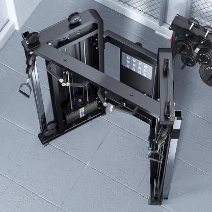 Multi-Function Medium Cable Crossover Machine – Dual Stack Strength Training Equipment (Black)