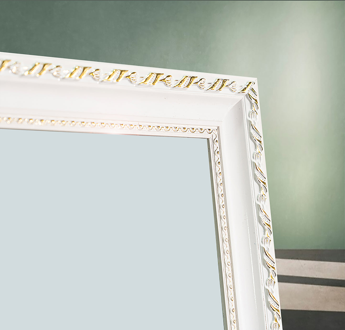 Champagne Plaster Full-Length Mirror