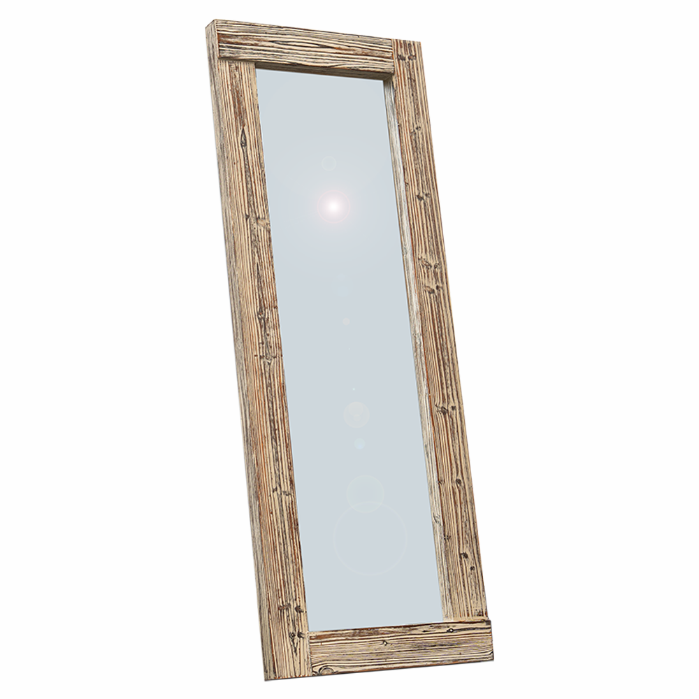 Timber Lodge Full-Length Mirror - Lightwood - Angled