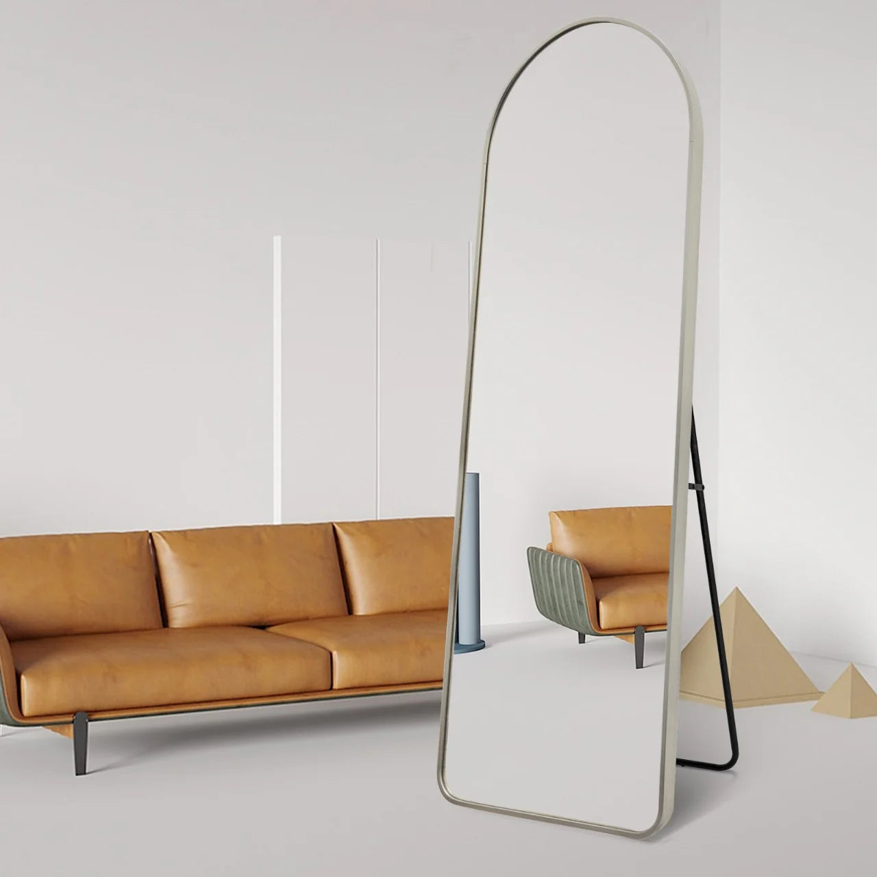 Arched Full-Length Mirror (Silver) - 165cm x 60cm - FLM31