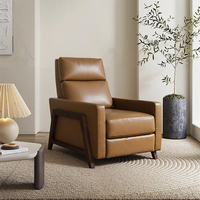 Brio Stylish Wood Frame Recliner — Elegant Design Meets Ultimate Comfort