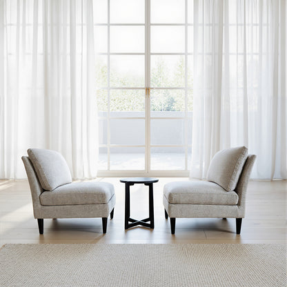 Classic-Style Lounge Set – Elegant Duo with Round Table