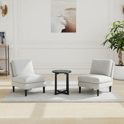 Classic-Style Functional Furniture Set — Elegant Lounge Duo with Round Table
