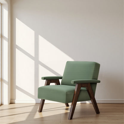 Brio Ergonomic Wood Frame Living Room Chair