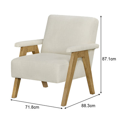 Brio Ergonomic Wood Frame Living Room Chair