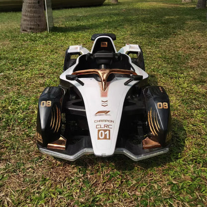 Urban Culture Homes 12V 7Ah Dual Drive Electric Go-Kart | Kids Racing Vehicle with Remote Control, MP3, and LED Lights