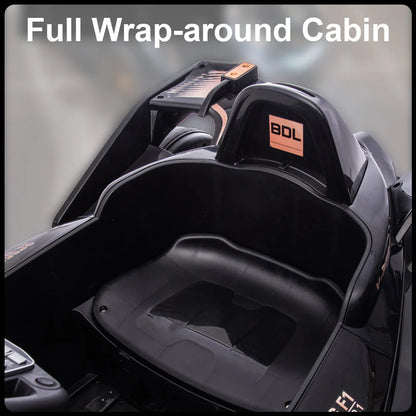 Urban Culture Homes 12V 7Ah Dual Drive Electric Go-Kart | Kids Racing Vehicle with Remote Control, MP3, and LED Lights